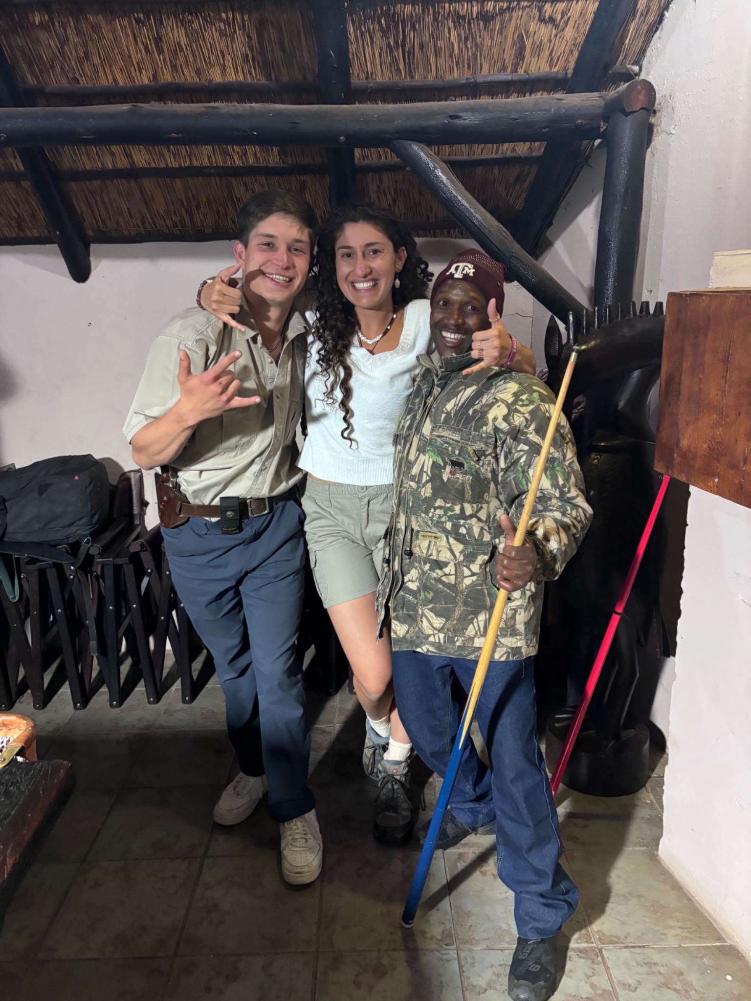 Students and a member of the Seringa team together at the lodge