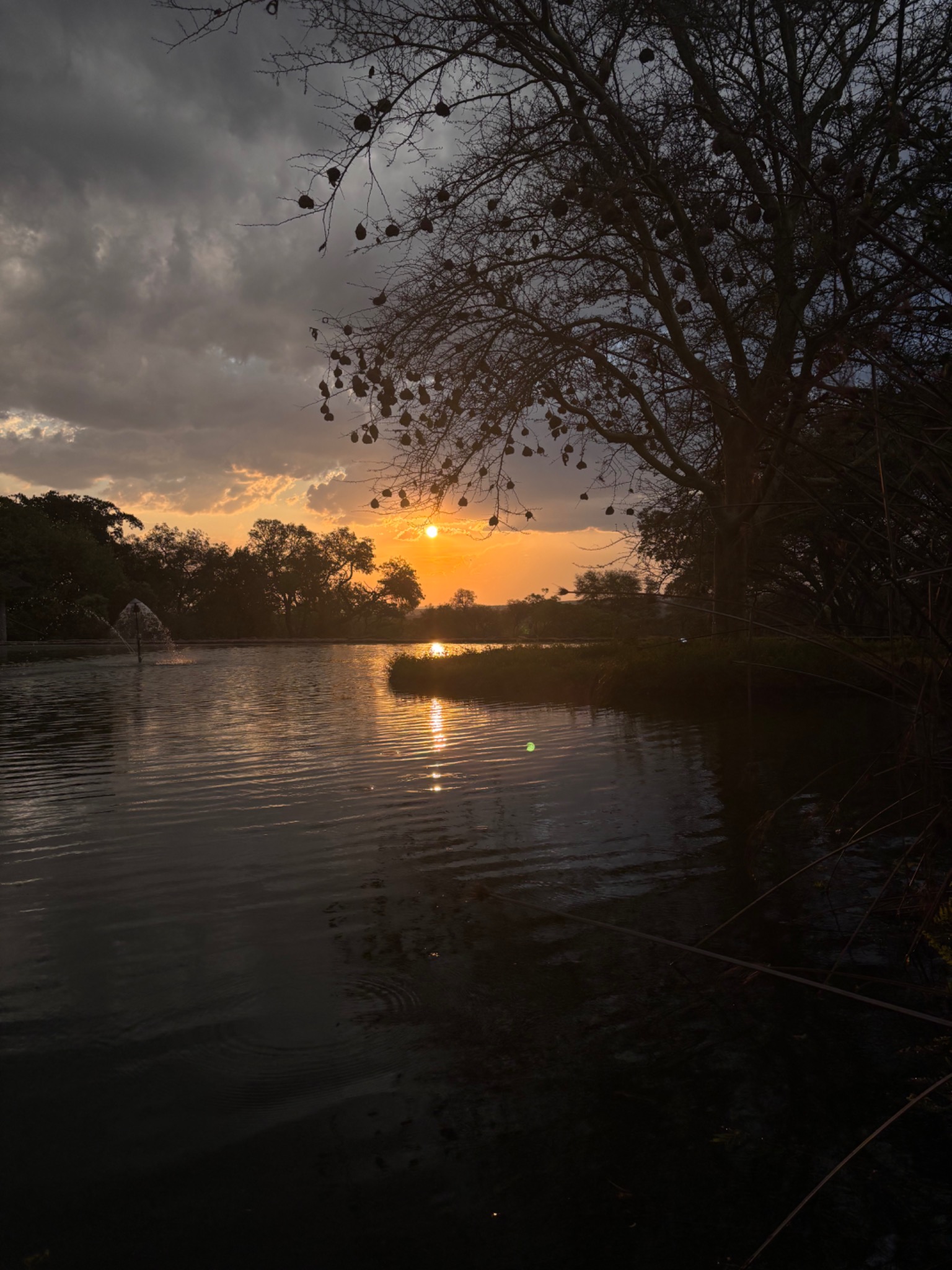 Sunset reflected across the water at Seringa
